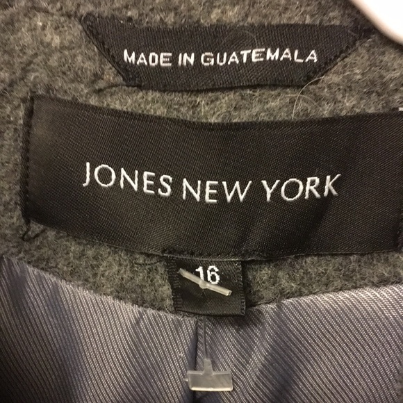Size 16/XL stunning Jones New York Alpaca blend grey coat - Picture 3 of 5